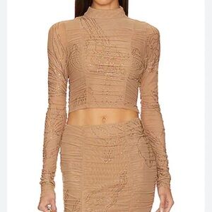 Rococo Sand Crop Top in Nude